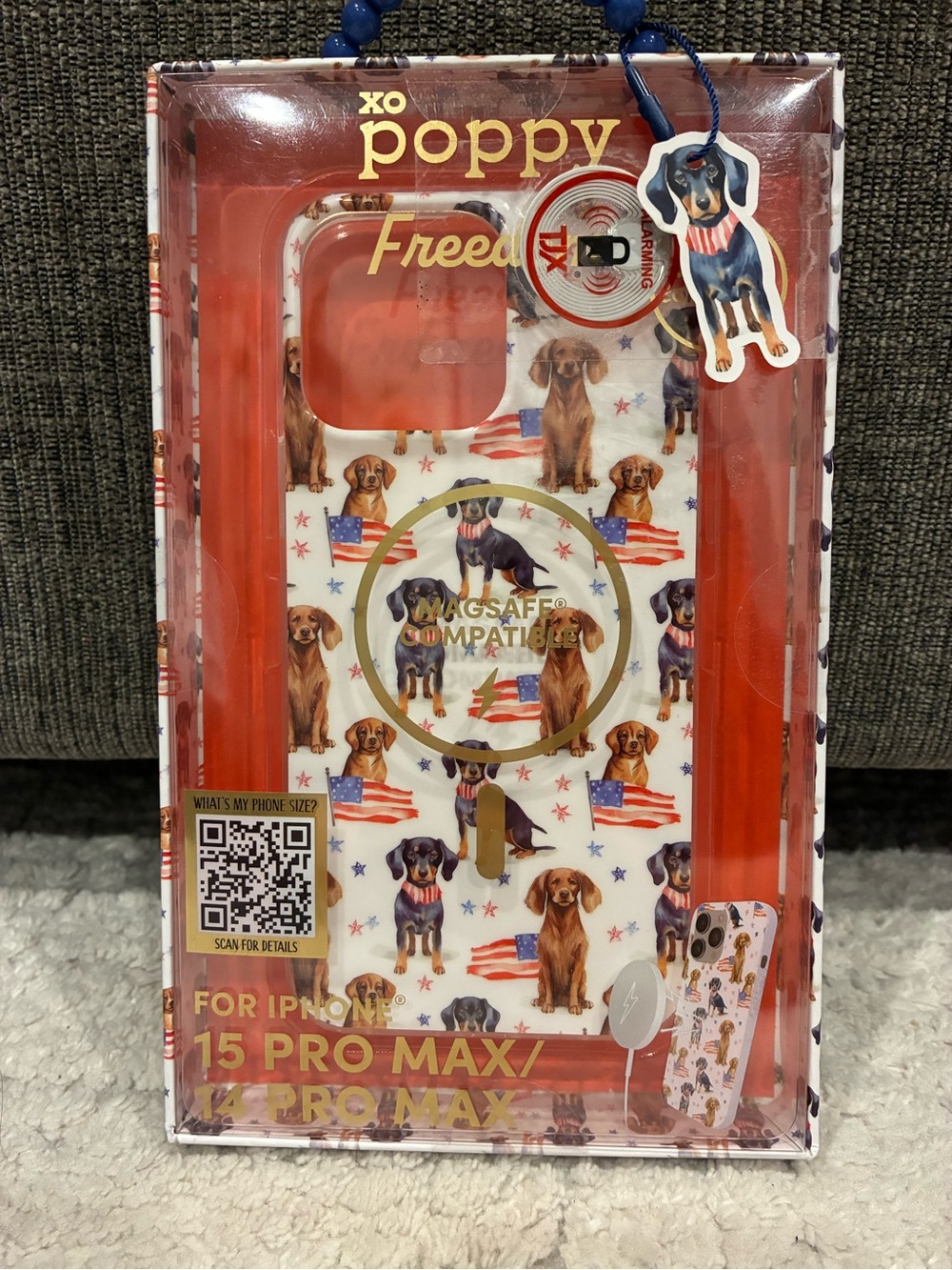 New Poppy DOGS USA AMERICAN AMERICA 🇺🇸 iPhone 15 Pro Max/14 Pro Max Case